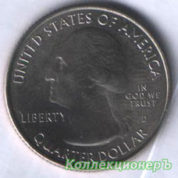 монета 25 цент - Маунт-Рашмор