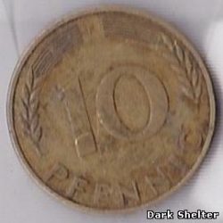 монета 10 пфенниг