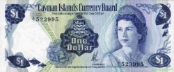 Каймановы острова, 1 доллар, 1974 года
