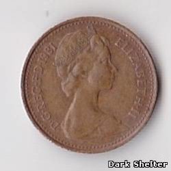 монета ½ пенни