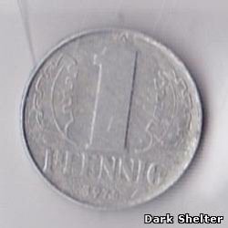монета 1 пфенниг