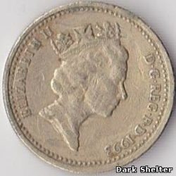 монета 1 фунт стерлинг