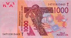 банкнота 1000 франк