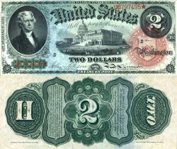 2 dollars series 1869
