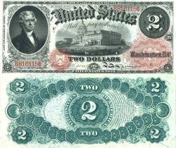 2 dollars series 1874