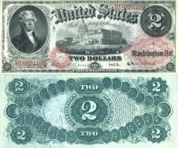 2 dollars series 1875