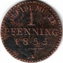 монета 1 пфенниг