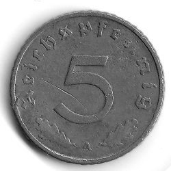 монета 5 рейхспфенниг