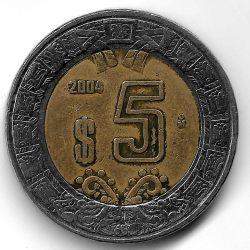 монета 5 песо