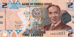банкнота 2 леоне