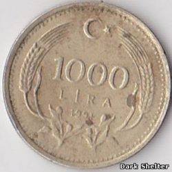 монета 1000 лира