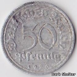 монета 50 пфенниг