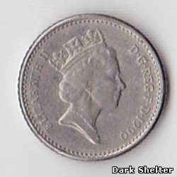 монета 5 пенсов