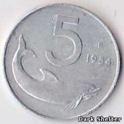 монета 5 лира