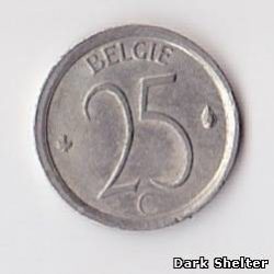 монета 25 сантим