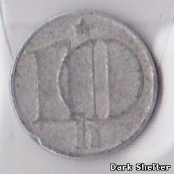 монета 10 геллер