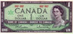 Канада, 1 доллар, 1967 года