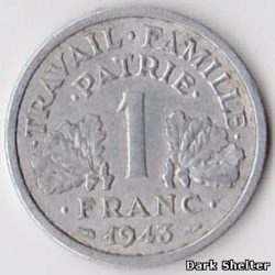 монета 1 франк