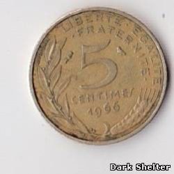 монета 5 сантим