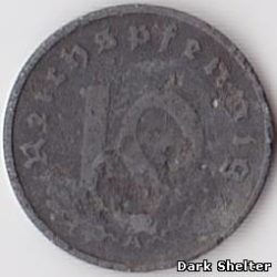 монета 10 рейхспфенниг