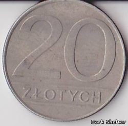 монета 20 злотых